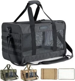 VEAGIA Cat Carrier,Pet Carrier,Cat Carriers For Medium Cats Under 25,Soft Puppy Travel Bag Carriers For Small Dogs Airline Approved -Zoo Shop 51 dx70qVyL. AC