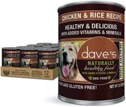 Dave's Pet Food Wet Dog Food (Liver & Beef), Made In USA Naturally Healthy Canned Dog Food, Added Vitamins & Minerals, Wheat & Gluten-Free, 13.2 Oz Cans (Case Of 12) -Zoo Shop 51 nt0FO2uL. AC