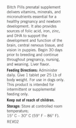 Bitch Pills | Dog Prenatal Vitamins | Prenatal Vitamins For Dogs | Prenatal For Dogs | Thomas Pet Earlier | 120 Tablets -Zoo Shop 5100WBgJVxL