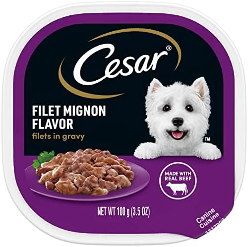 CESAR Adult Soft Wet Dog Food Steak Lovers Variety Pack With Real Meat, (36) 3.5 Oz. Trays 10 CESAR Adult Soft Wet Dog Food Steak Lovers Variety Pack With Real Meat, (36) 3.5 Oz. Trays - Image 8