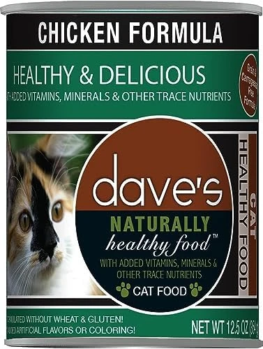 Dave's Pet Food Grain Free Wet Cat Food (Chicken), Made In USA Naturally Healthy Canned Cat Food, Added Vitamins & Minerals, Wheat & Gluten-Free, 12.5 Oz (Case Of 12) 12 Dave's Pet Food Grain Free Wet Cat Food (Chicken), Made In USA Naturally Healthy Canned Cat Food, Added Vitamins & Minerals, Wheat & Gluten-Free, 12.5 Oz (Case Of 12) - Image 10