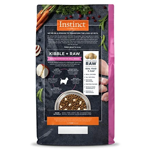 Instinct Raw Boost Small Breed Grain Free Recipe With Real Chicken Natural Dry Dog Food, 4 Lb. Bag 4 Instinct Raw Boost Small Breed Grain Free Recipe With Real Chicken Natural Dry Dog Food, 4 Lb. Bag - Image 2