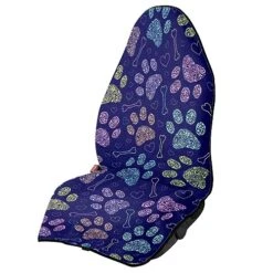 Howilath Colorful Dog Paw & Bone & Heart Printed Sport Car Seat Cover Washable Sweat Towel Waterproof Seat Protector For Car Seat Protector From Sweat Food Dirt After Gym Hiking