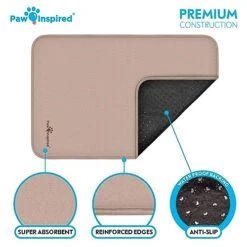 Paw Inspired Washable Pee Pads For Dogs: Crate Series | For Use With 42" Kennels | Reusable, Waterproof Pet Pads For Puppy Training, Whelping, Senior Dogs With Incontinence, And More (41x28, (2 Pack)) 11 Paw Inspired Washable Pee Pads For Dogs: Crate Series | For Use With 42" Kennels | Reusable, Waterproof Pet Pads For Puppy Training, Whelping, Senior Dogs With Incontinence, And More (41x28, (2 Pack)) -Zoo Shop 510oKWHQ95L