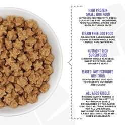 Tiki Dog Born Carnivore For Dogs, Savory Chicken, Peas & Lentils Recipe, Grain Free Baked Kibble For Maximum Nutrition, For Adult Dogs And All Size Breed Dogs, 3.5 Lbs Bag -Zoo Shop 510opgj8joL