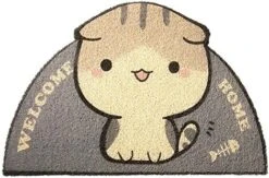 GENERIC Cat Litter Trapping Mat 23.6"x 15" For Cat Litter Box, Bathroom Mat, Bedroom Mat, Soft On Paws, Easy To Clean, Durable Cat Dog Bath Mat, Ripple Rug For Pet (Black Cat) -Zoo Shop 5110ul9I63L. AC