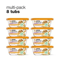Purina Beneful Wet Dog Food, Chopped Blends With Chicken - 10 Oz. Tubs (Pack Of 8)