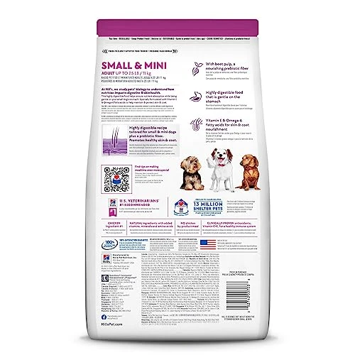 Hill's Science Diet Dry Dog Food, Adult, Small & Mini Breeds, Sensitive Stomach & Skin, Chicken Recipe, 4 Lb. Bag 4 Hill's Science Diet Dry Dog Food, Adult, Small & Mini Breeds, Sensitive Stomach & Skin, Chicken Recipe, 4 Lb. Bag - Image 2