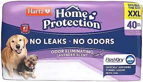 Hartz Home Protection Lavender Scent Odor Eliminating Gel Dog Pads, 30" X 30", 20 Count 11 Hartz Home Protection Lavender Scent Odor Eliminating Gel Dog Pads, 30" X 30", 20 Count - Image 9