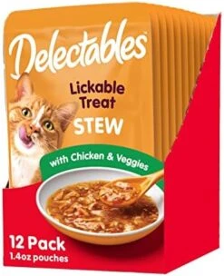 Hartz Delectables Stew Lickable Wet Cat Treats For Adult & Senior Cats, Variety Pack, 12 Count -Zoo Shop 511NF26d L. AC