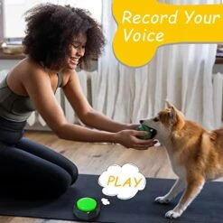 RIBOSY Set Of 8, Dog Speech Training Buzzers, Recordable Buttons With Stickers - Train Your Dog To Voice What They Want 9 RIBOSY Set Of 8, Dog Speech Training Buzzers, Recordable Buttons With Stickers - Train Your Dog To Voice What They Want -Zoo Shop 511TISJVEVL