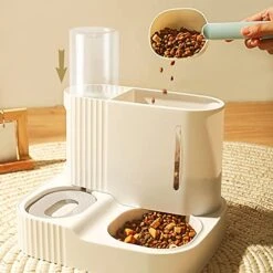 Gravity Pet Feeder And Water Dispenser Set, Automatic Cat Food Dispenser, Automatic Pet Feeder And Water Dispenser 2 In 1Suitable For Tracing Dogs And Pets -Zoo Shop 511ULomTTaL