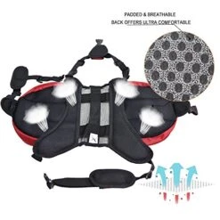 Lifeunion Polyester Dog Saddlebags Pack Hound Travel Camping Hiking Backpack Saddle Bag For Small Medium Large Dogs (Orange,L) -Zoo Shop 511l7UdayoL