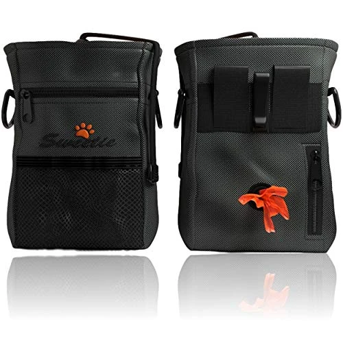 Dog Treat Pouch Bag With Poop Bag Holder & Collapsible Travel Food Storage Water Pet Bowl - Free Doggie Clicker - Puppy Training Walking Bag With Built-in Poo Waste Bags Dispenser - Adjustable Belt 4 Dog Treat Pouch Bag With Poop Bag Holder & Collapsible Travel Food Storage Water Pet Bowl - Free Doggie Clicker - Puppy Training Walking Bag With Built-in Poo Waste Bags Dispenser - Adjustable Belt - Image 2