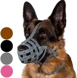 CollarDirect Dog Muzzle German Shepherd Dalmatian Doberman Setter Leather Basket Medium Large Breeds Black Brown (M, Chestnut Brown) -Zoo Shop 511uFIV0DUL. AC