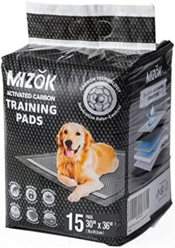 MIZOK Pee Pads For Dogs Large 28x34 Inches, Charcoal Puppy Pads New & Improved Odor-Control Absorbs Up To 8 Cups Of Urine Dog Pee Pads, 6-Layer Leak-Proof Wee Wee Pads For Dogs (40 Counts) 28 MIZOK Pee Pads For Dogs Large 28x34 Inches, Charcoal Puppy Pads New & Improved Odor-Control Absorbs Up To 8 Cups Of Urine Dog Pee Pads, 6-Layer Leak-Proof Wee Wee Pads For Dogs (40 Counts) -Zoo Shop 51260f951L. AC