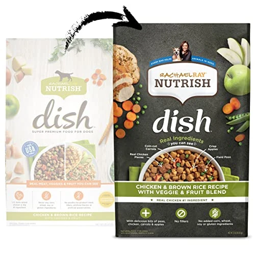 Rachael Ray Nutrish Dish Premium Dry Dog Food, Chicken & Brown Rice Recipe With Veggies & Fruit, 23 Pound Bag 4 Rachael Ray Nutrish Dish Premium Dry Dog Food, Chicken & Brown Rice Recipe With Veggies & Fruit, 23 Pound Bag - Image 2