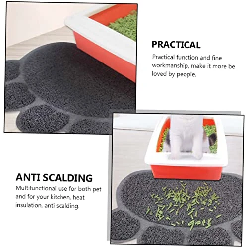 Hohopeti 2pcs Cat Mat Cat Litter Mat Dog Training Pads Puppy Washing Mat Anti-Skid Dog Pad Cat Drinking Bowl Pad PVC Food Mat Small Animals PVC Grey Water Proof Pet Feeding Mat Cat Food Pad 7 Hohopeti 2pcs Cat Mat Cat Litter Mat Dog Training Pads Puppy Washing Mat Anti-Skid Dog Pad Cat Drinking Bowl Pad PVC Food Mat Small Animals PVC Grey Water Proof Pet Feeding Mat Cat Food Pad - Image 5