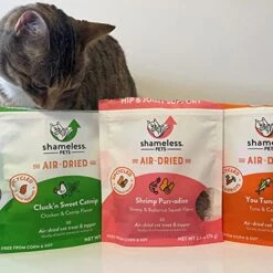 Shameless Pets Air Dried Raw Cat Food Topper & Treat - All Natural Nutritionally Packed Tuna Cat Treats With High Protein, Upcycled Ingredients -Zoo Shop 512E3hZPLPL