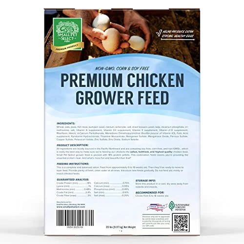 Small Pet Select - Chicken Grower Feed, Non-GMO, Corn & Soy Free, 20lb 5 Small Pet Select - Chicken Grower Feed, Non-GMO, Corn & Soy Free, 20lb - Image 3