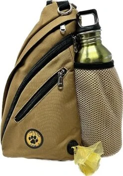 Talk To The Paw Dog Walking Bag - Training Treat Pouch - Poop Bag Dispenser - Dog Treat Bag With Hands Free Leash (Black) -Zoo Shop 512GRSzsTL. AC