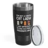 Flairy Land Cat Lady Black Tumbler 20oz - Appreciate Felines -Cat Paw Cat Parents Cat Mama Cat Lover Kitties Purr Feline Mom -Zoo Shop 512HzUmGv2L