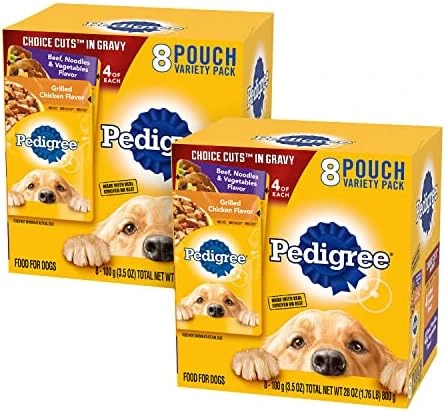 PEDIGREE CHOICE CUTS In Gravy Grilled Chicken Flavor In Sauce & Filet Mignon Flavor In Gravy Adult Wet Dog Food Variety Pack, (16) 3.5 Oz. Pouches 9 PEDIGREE CHOICE CUTS In Gravy Grilled Chicken Flavor In Sauce & Filet Mignon Flavor In Gravy Adult Wet Dog Food Variety Pack, (16) 3.5 Oz. Pouches - Image 7