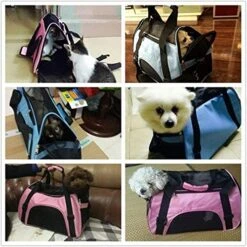 LEFEDA Pet Carrier Cat Portable Breathable Foldable Bag Cat Dog Carrying For Small Dog Outgoing Travel Pets Handbag With Shoulder Strap Pet Backpack Carrier (Color : Purple, Size : 44x26x21 (pet 2.5 -Zoo Shop 512W8q802YL