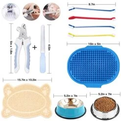 LINXTAR Puppy Starter Kit 27pcs For Small/Medium Breed Puppy Essential, Includes: Puppy Toys/Plush Dog Bed/Bowls With Food Mat/Leash Collar/Bath Grooming Supplies/Cleaning Accessories 11 LINXTAR Puppy Starter Kit 27pcs For Small/Medium Breed Puppy Essential, Includes: Puppy Toys/Plush Dog Bed/Bowls With Food Mat/Leash Collar/Bath Grooming Supplies/Cleaning Accessories -Zoo Shop 512WJpQjkyL