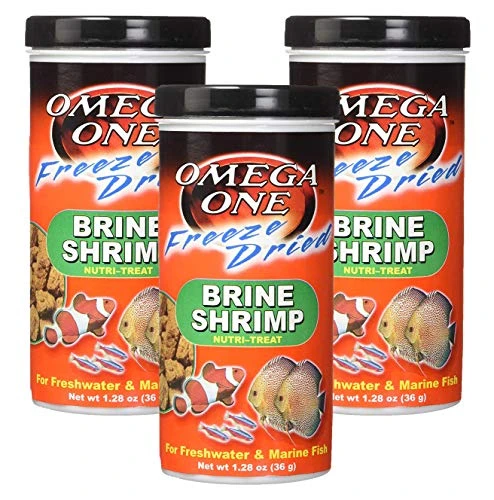 (3 Pack) Omega One Freeze Dried Brine Shrimp 1.28 Oz 3 (3 Pack) Omega One Freeze Dried Brine Shrimp 1.28 Oz