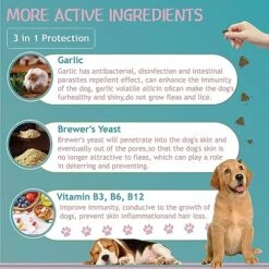 Flea And Tick Prevention For Dogs Chewable Tablets, Natural Oral Flea Tick Supplement, Heartworm Treatment Soft Chew For Small Dog Puppies, Mosquito Control Pest Treat, All Breeds Ages, 100 Count 10 Flea And Tick Prevention For Dogs Chewable Tablets, Natural Oral Flea Tick Supplement, Heartworm Treatment Soft Chew For Small Dog Puppies, Mosquito Control Pest Treat, All Breeds Ages, 100 Count -Zoo Shop 512sJhwfUnL