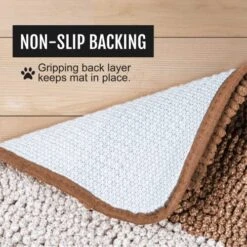 LeashBoss - Brown Bathroom Rugs, Extra Large Bathmat - Soft, Absorbent, Thick, Non-Slip Microfiber Bath Mat For Bathrooms, Showers, Tubs, And Doorways For Dogs Muddy Paws Machine Washable (34.5 X 24) -Zoo Shop 513EieL8mNL