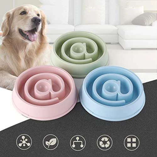 POPETPOP Pet Food Bowl Non Slip Plastic Dog Round Feeder Obesity Choking Prevention Pet Water Food Bowl Container For Cat Dog Puppy Kitten Dark Green 5 POPETPOP Pet Food Bowl Non Slip Plastic Dog Round Feeder Obesity Choking Prevention Pet Water Food Bowl Container For Cat Dog Puppy Kitten Dark Green - Image 3