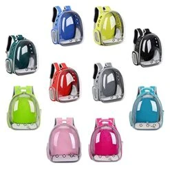 Cat Carrier Breathable Pet Backpack, Small Dog And Cat Backpack, Travel Space Capsule Cage Pet Carrier (Color : Light Green) -Zoo Shop 513Q8sQgSBS