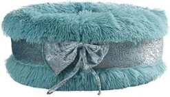 Watonic Dog Bed Cat Bed Comfortable Plush Kennel Dogs Pet Litter Deep Sleep Cat Litter Sleeping Bed Bow Lace Noble Elegant Wedding (Gray,15.76inch) 12 Watonic Dog Bed Cat Bed Comfortable Plush Kennel Dogs Pet Litter Deep Sleep Cat Litter Sleeping Bed Bow Lace Noble Elegant Wedding (Gray,15.76inch) -Zoo Shop 513QEtTuPrL. AC