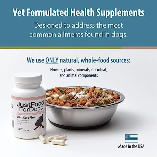 JustFoodForDogs Joint Care Plus Supplements - Protects From Joint Pain, Arthritis, Hip Dysplasia - Supports Joint Health For Dogs, Type II Collagen And Chondroitin Sulfate (60 Ct) 3 JustFoodForDogs Joint Care Plus Supplements - Protects From Joint Pain, Arthritis, Hip Dysplasia - Supports Joint Health For Dogs, Type II Collagen And Chondroitin Sulfate (60 Ct)