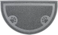 MUEQU CCat Litter Box Mat, Waterproof Half Moon Style PVC Cat Litter Trapping Mats Pet Food Mats,37 X 60 Cm (Green) -Zoo Shop 513bL1GEEGL. AC