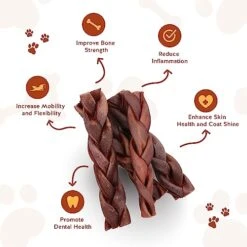 Jack&Pup 6" Braided Beef Collagen Sticks For Dogs - Rawhide Free Dog Chews Long Lasting Collagen Chews For Dogs - Bully Sticks Alternative (8 Pack) 10 Jack&Pup 6" Braided Beef Collagen Sticks For Dogs - Rawhide Free Dog Chews Long Lasting Collagen Chews For Dogs - Bully Sticks Alternative (8 Pack) -Zoo Shop 5149emGxW9L