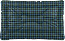 Ultra Soft Dog Cat Crate Bed Blanket-Blue And Green Plaid Fluffy Pet Bed All Season-Short Pile-Anti-Slip Pet Beds 24"x18" -Zoo Shop 514CQlxdp4L. AC 1