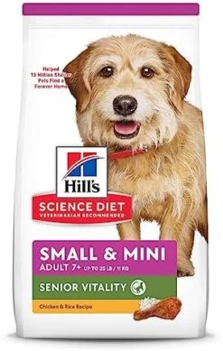 Hill's Science Diet Adult 7+ Senior Vitality Small & Mini Dry Dog Food, 12.5 Lb. Bag -Zoo Shop 514RofLvWJL. AC 1