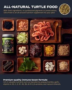 Ultra Fresh - Turtle Nutri Stick, Wild Sword Prawn, Calcium & Vitamin D Enriched Aquatic Turtle Food With Probiotics For Picky Turtles, Made From All Natural Ingredients 13.4 Oz -Zoo Shop 514SZWnmXdL