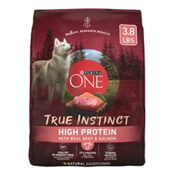 Purina ONE True Instinct High Protein Formula With Real Beef And Salmon Dry Dog Food - (4) 3.8 Lb. Bags