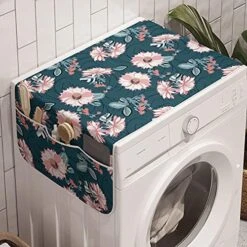 Ambesonne Animal Art Washing Machine Organizer, Dog Supply Food Ball Bones Puppy Paw Footprints Leash Pattern, Anti-slip Fabric Cover For Washers And Dryers, 47" X 18.5", Pale Teal And Mint Green 27 Ambesonne Animal Art Washing Machine Organizer, Dog Supply Food Ball Bones Puppy Paw Footprints Leash Pattern, Anti-slip Fabric Cover For Washers And Dryers, 47" X 18.5", Pale Teal And Mint Green -Zoo Shop 514aUoamPqL. AC