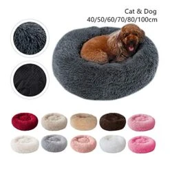 YangYan (XS-XXL) Plush Cat Bed Dog House Gatos Mat Winter Warm Sleeping Cats Nest Soft Dogs Basket Pet Cushion Portable Pets Supplies (Color : F, Size : Diameter 60cm) -Zoo Shop 514blq8AAdL 1