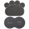 Silicone Placemats Cat Feeding Mat - 2pcs Cat Litter Mat Dog Bowl Mat Paw Shape Pet Feeding Mat Dog Dish Mat Anti- Water Bowl Placemat For Floor Puppy Dog Food -Zoo Shop 514i8wM1jRL