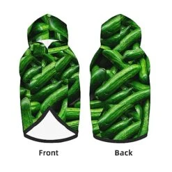Cucumber Vegetables Green Food Dog Costume Large Pets Wear Hoodies Winter Large Cats Cloth Sweatshirts Jacket Pullover -Zoo Shop 514lWYljldL