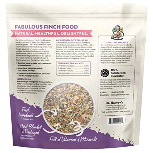 Dr. Harvey’s Fabulous Finch Food For Outside Feeder And Indoor Birds- Premium Bird Feed With Seeds, Nuts, Fruits, Vegetables For Finches (4 Pounds) 5 Dr. Harvey’s Fabulous Finch Food For Outside Feeder And Indoor Birds- Premium Bird Feed With Seeds, Nuts, Fruits, Vegetables For Finches (4 Pounds) - Image 3