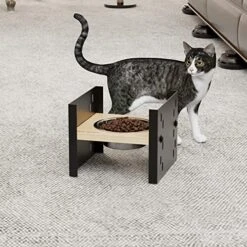 Mino Kesper Elevated Dog Bowls For Small Dogs Height Adjustable Raised Cat Food Bowl Feeding Dishes Solid Bamboo And Metal Dog Bowl Stand Feeder Set For Cats Puppy And Small Dogs -Zoo Shop 514uA3uPagL