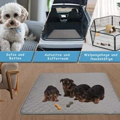 Senzkon Washable Dog Pee Pads, 2 Pack Of 35.4" X 28" Reusable Puppy Pads, Non-Slip Anti-Trip, 4-Ply Construction Designed For 100% Leakage Prevention, For Dog Playpen, Crates, Floors -Zoo Shop 514yJNCpFpL