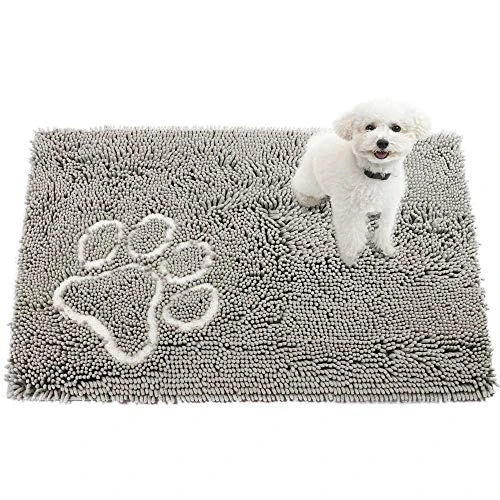 Dog Mat For Floor,Grey 20x31Inch Muddy Mats For Dogs,Pet Dog Feeding Mat Rug For Food And Water,Dries Quickly, Machine Washable 8 Dog Mat For Floor,Grey 20x31Inch Muddy Mats For Dogs,Pet Dog Feeding Mat Rug For Food And Water,Dries Quickly, Machine Washable - Image 6